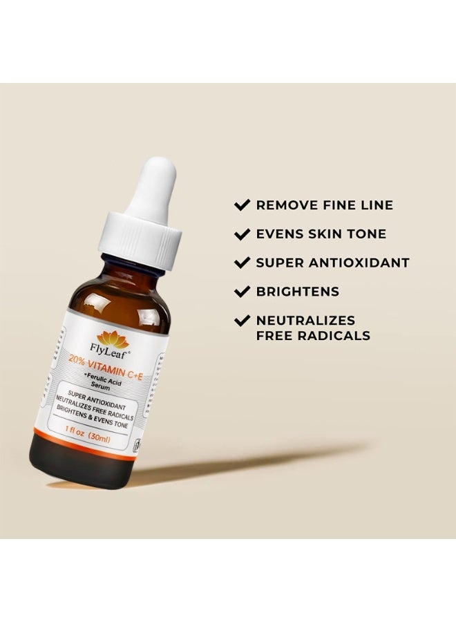 Fly Leaf 20% Vitamin C + E + Ferulic Acid Triple Antioxidant Serum | Brightens Skin Tone and Neutralizes Free Radicals 30ml - Image 5